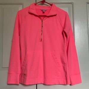 Lilly Pulitzer neon pink quarter zip